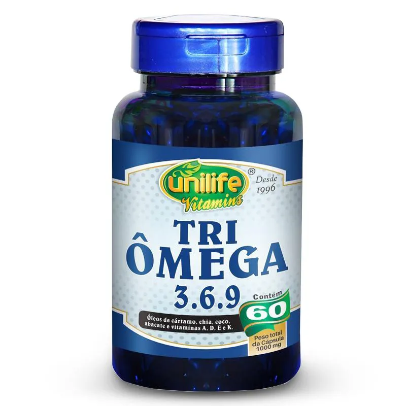 Tri Ômega (Ômega 3, 6 e 9)  Unilife 60 Cápsulas