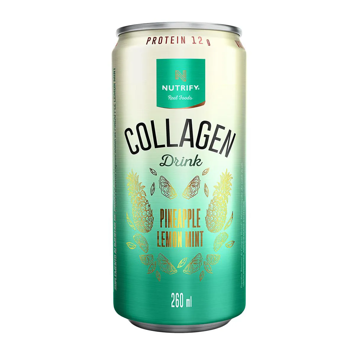Collagen Drink Abacaxi com Hortelã e Limão Nutrify 260Ml