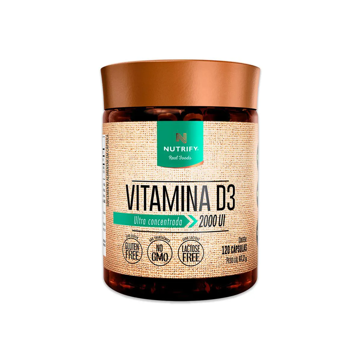 Vitamina D3 2000Ui 120 Cápsulas Nutrify