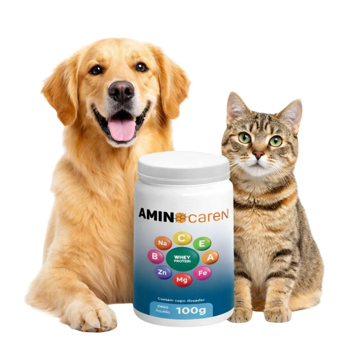 Aminocare Multivitamínicos, Suplemento Alimentar para Cães e Gatos - 100G