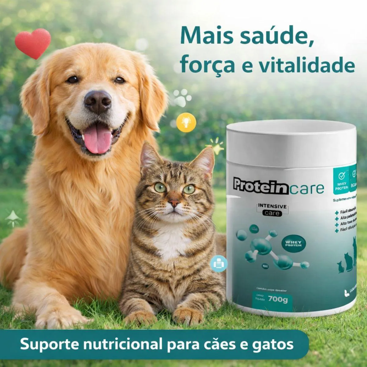 Protein Care Intensive Care, Suplemento Alimentar para Cães e Gatos - 700Gr.