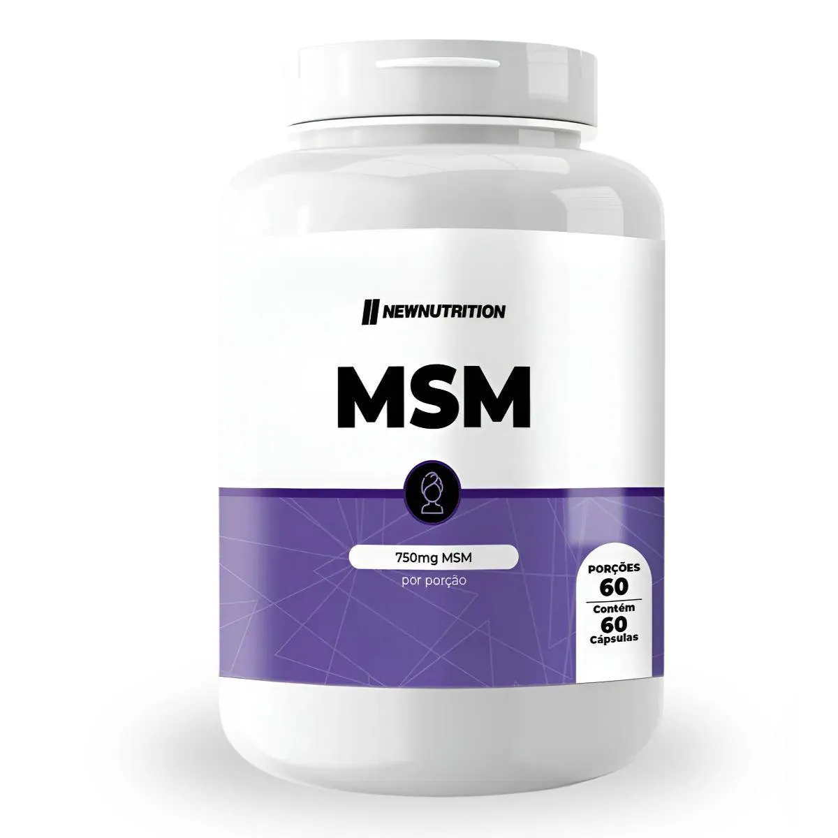 Colágeno Msm 750Mg Articulação 60 Capsulas New Nutrition Natural