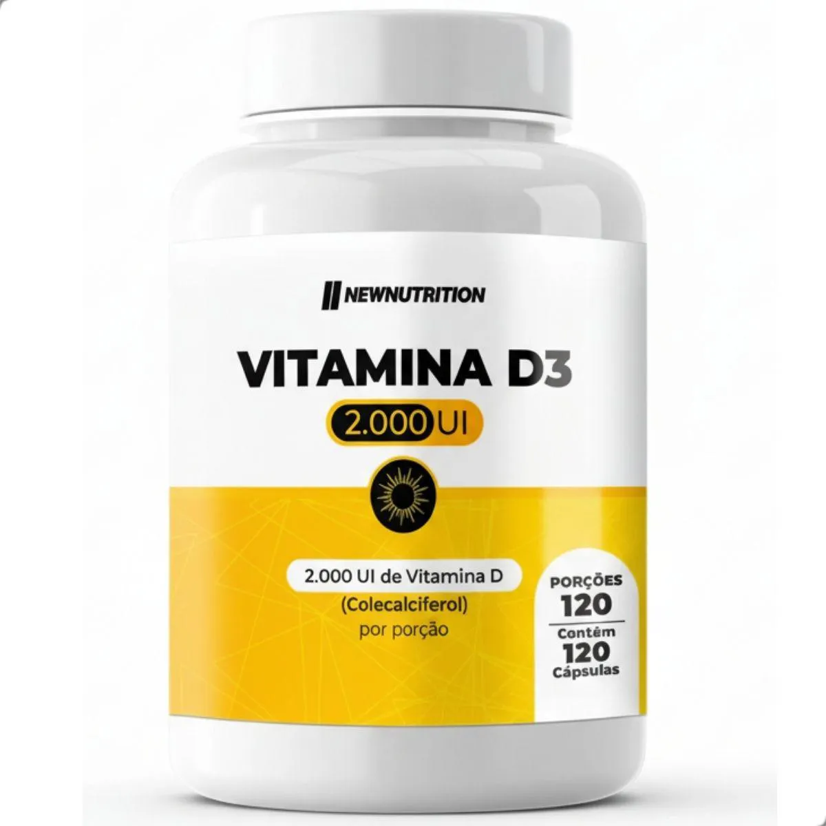 Vitamina D3 2000Ui 120 Capsulas New Nutrition Natural