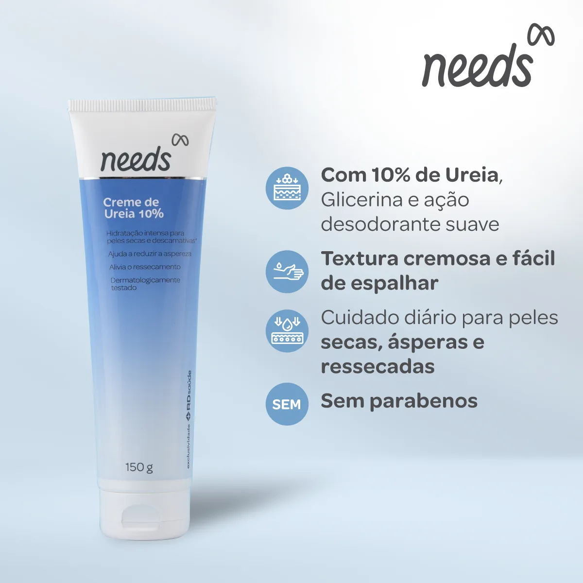 Hidratante Corporal de Ureia 10% Needs Beauty Pele Seca 150g