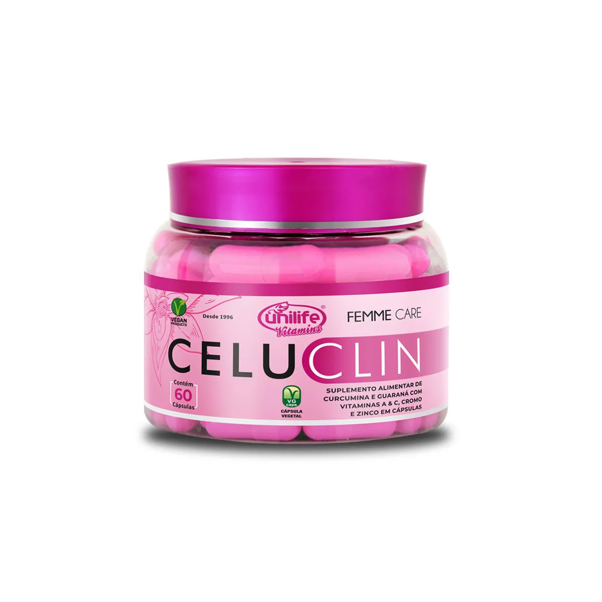 Celuclin Femme Care Vegano Unilife 60 Cápsulas 430Mg