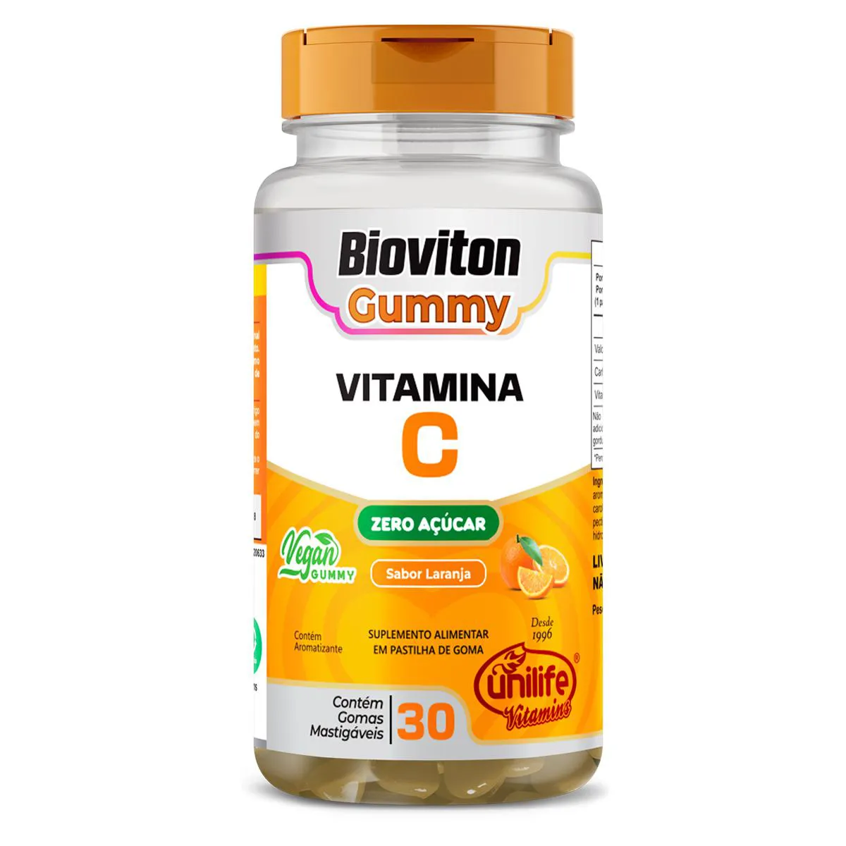 Gummy Vitamina C Laranja Unilife 30 Gomas