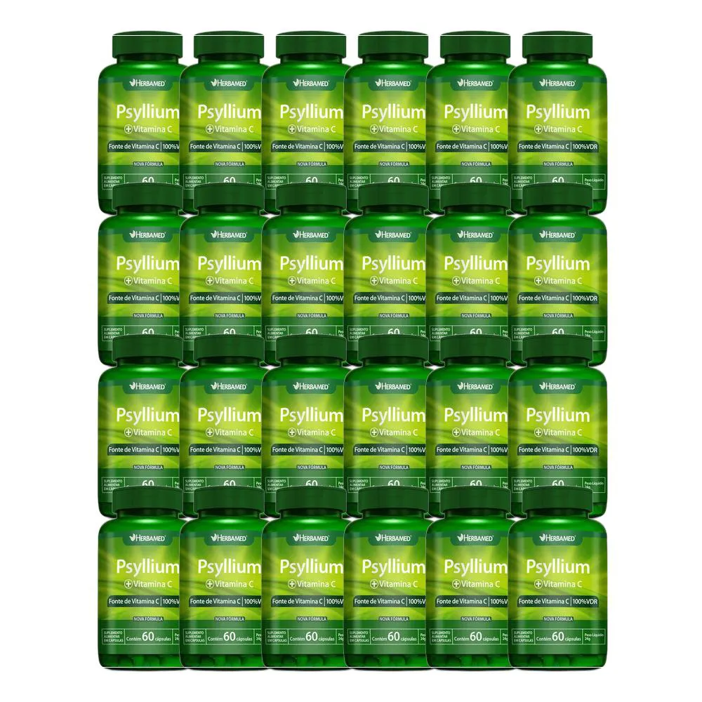 Kit 24X Vitamina C Psyllium 60 Cps - Herbamed