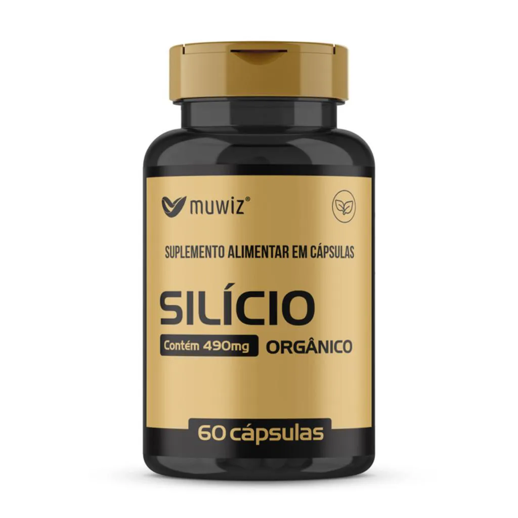 Silício Orgânico - 490Mg 60 Cápsulas Muwiz Cabelos, Pele e Unhas