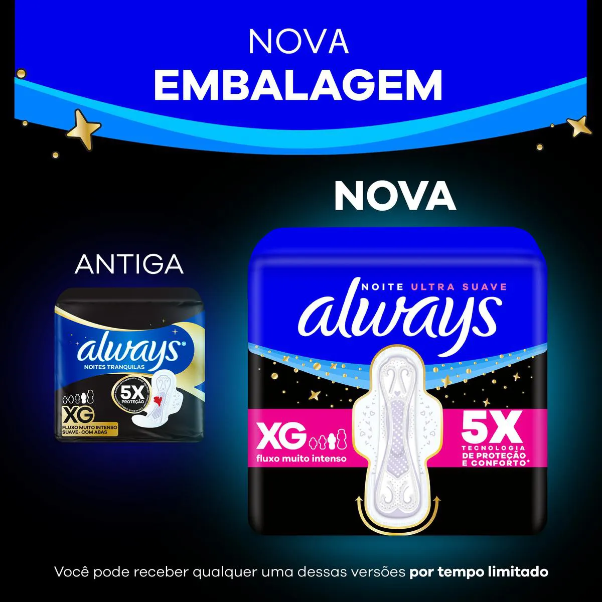 Absorvente Always Noite Ultra Suave com Abas 26 Unidades