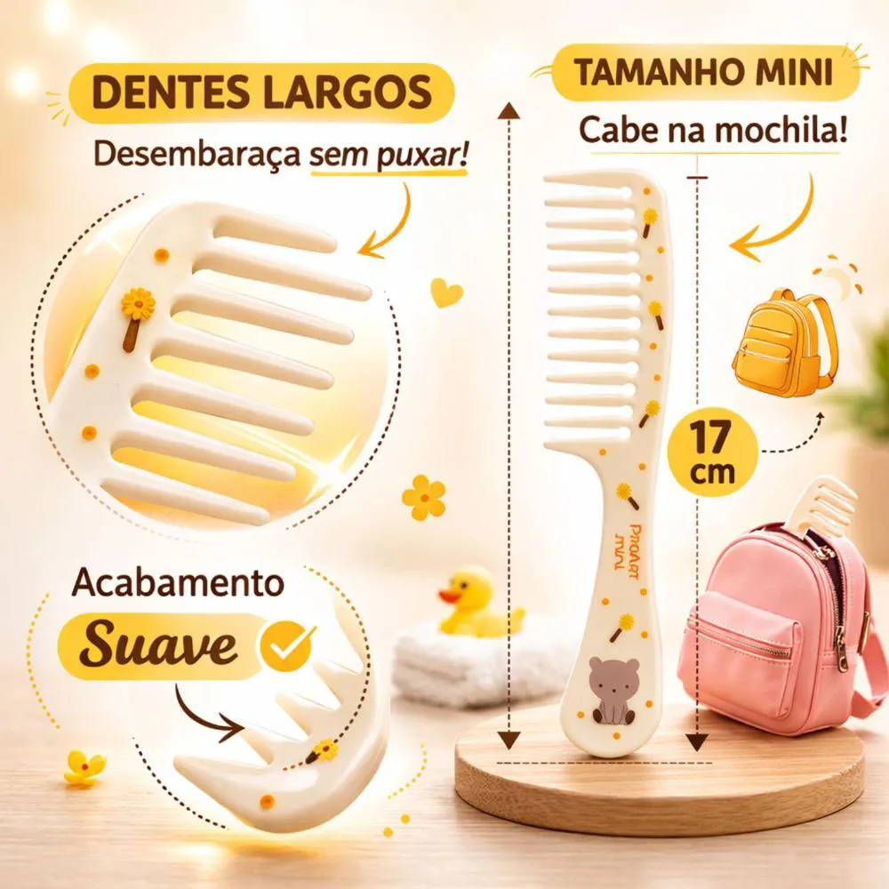 Pente Dentes Largos Infantil Proart Mini Pmp01B
