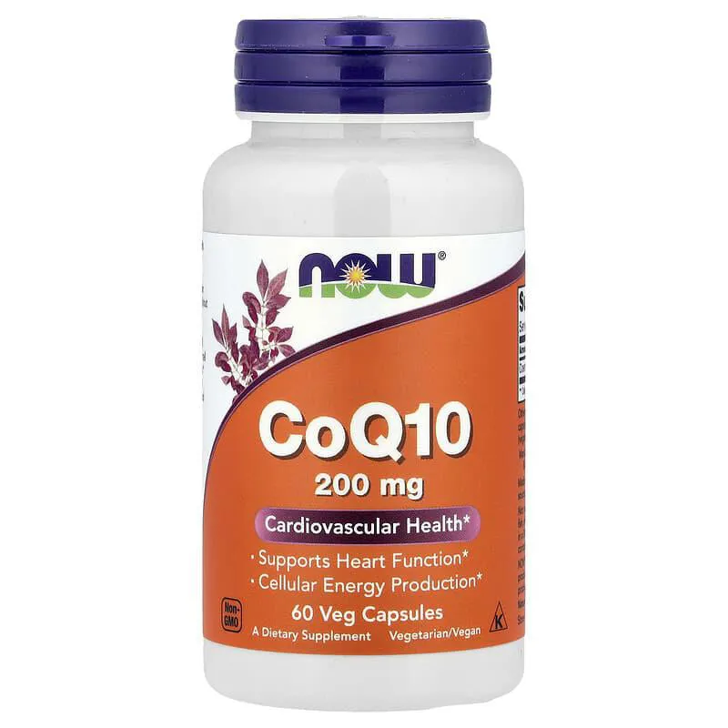 Coq10 200 Mg 60 Cápsulas Vegetais Now Foods