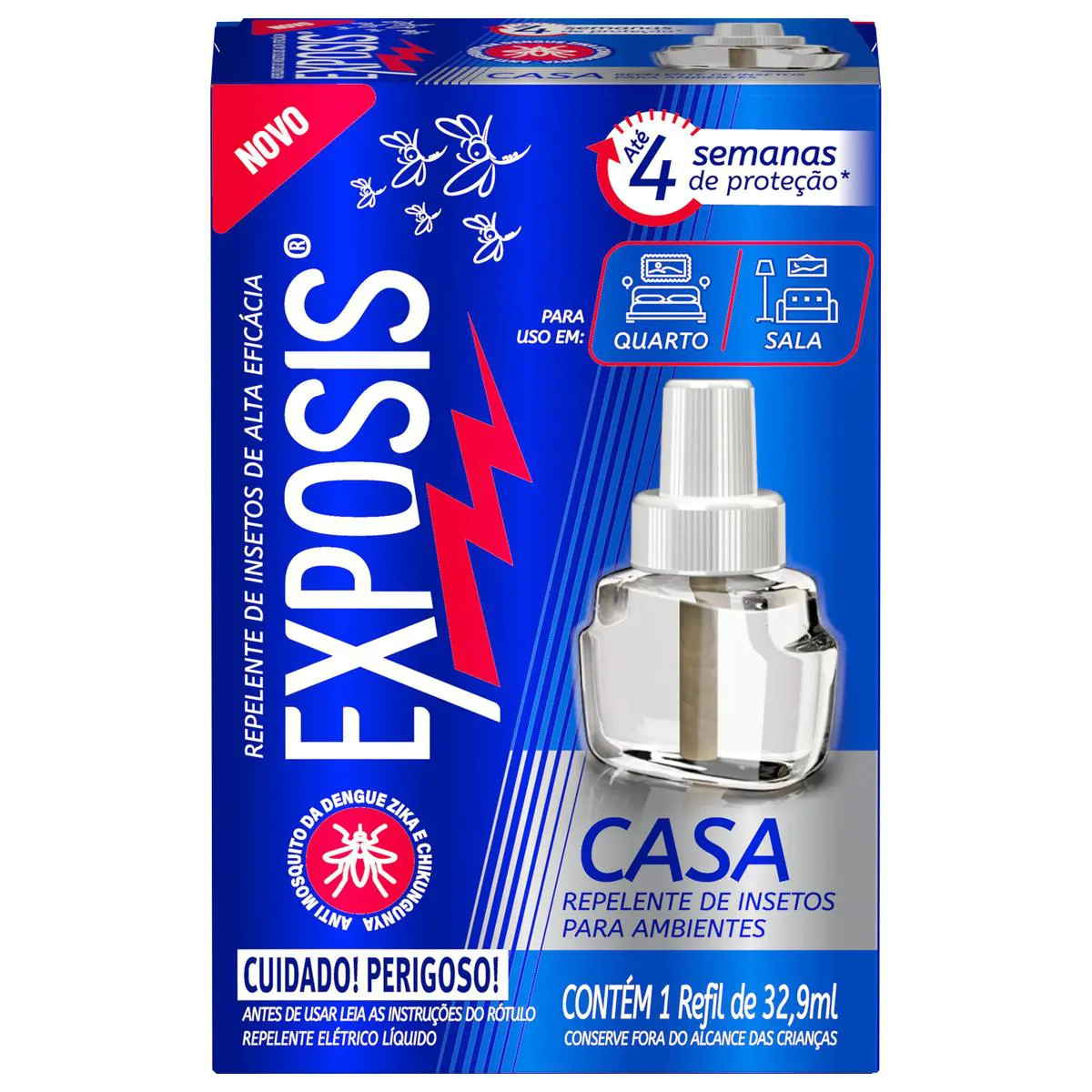Refil Repelente Elétrico Líquido Exposis Casa 32,9ml