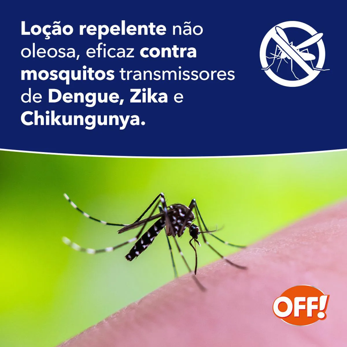 Repelente de Insetos Off! Active com DEET Longa Duração Loção 100ml