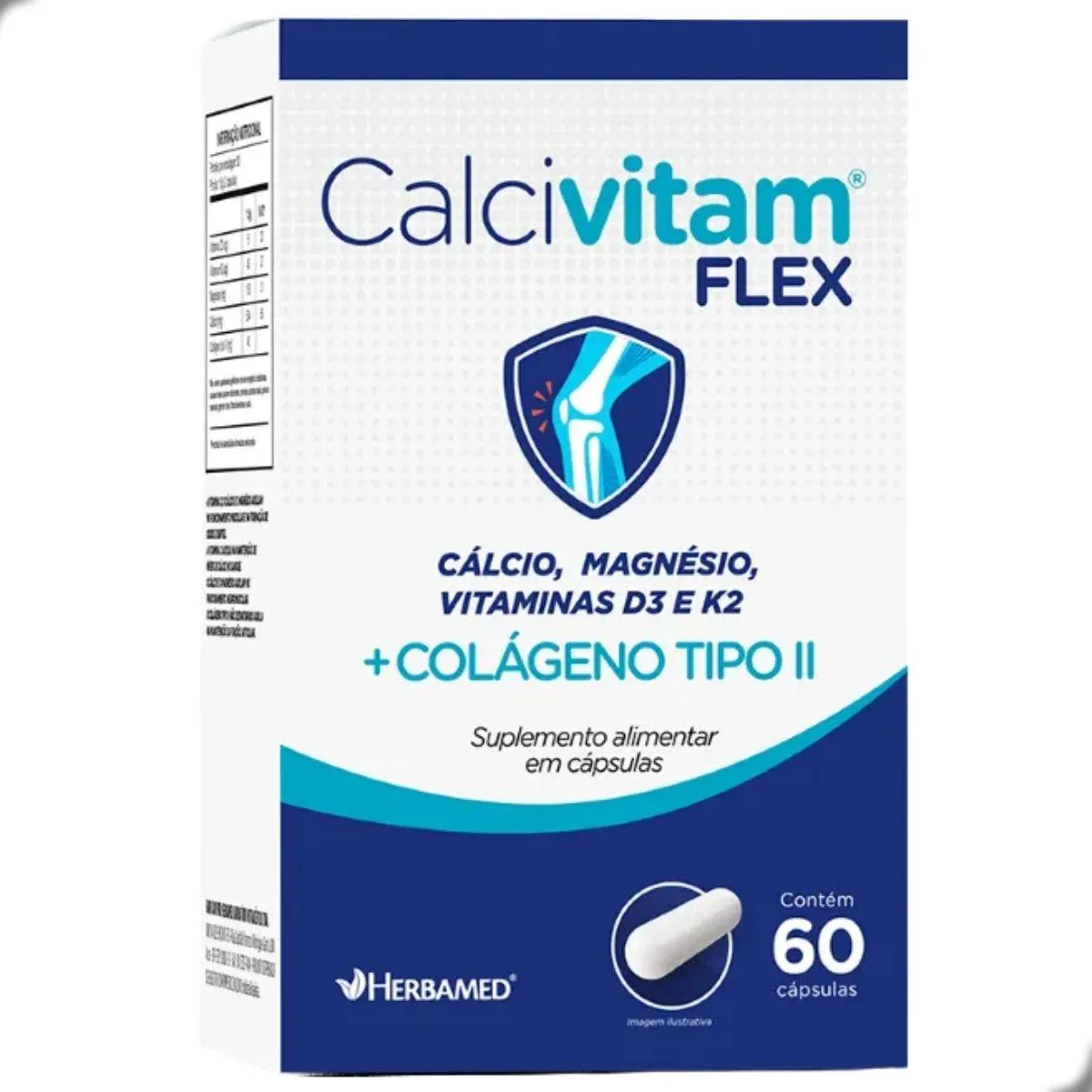 Calcivitam Flex Calcio Magnesio Colageno 60 Capsulas Herbamed Natural