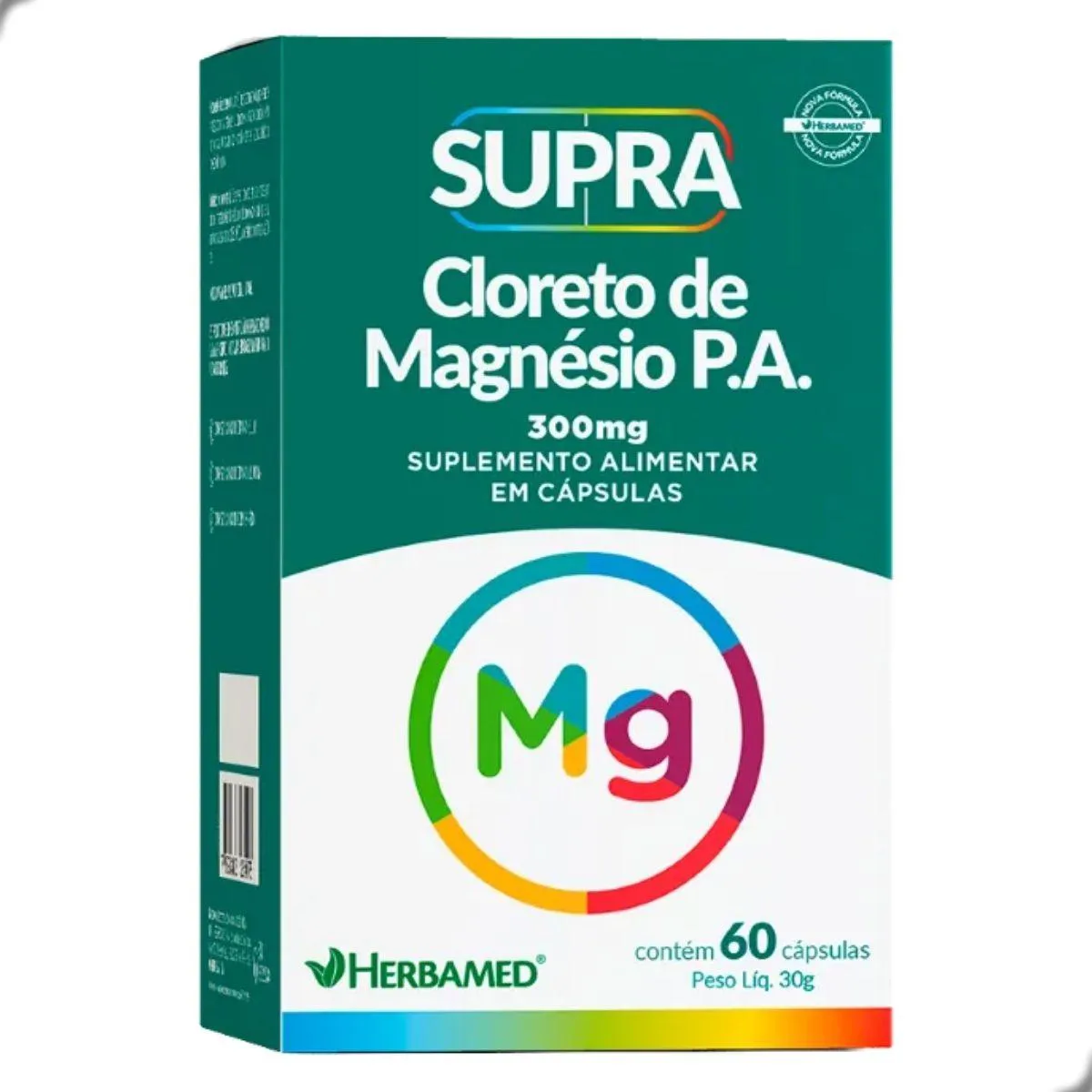 Supra Cloreto de Magnesio P.a. 300Mg 60 Capsulas Herbamed Natural