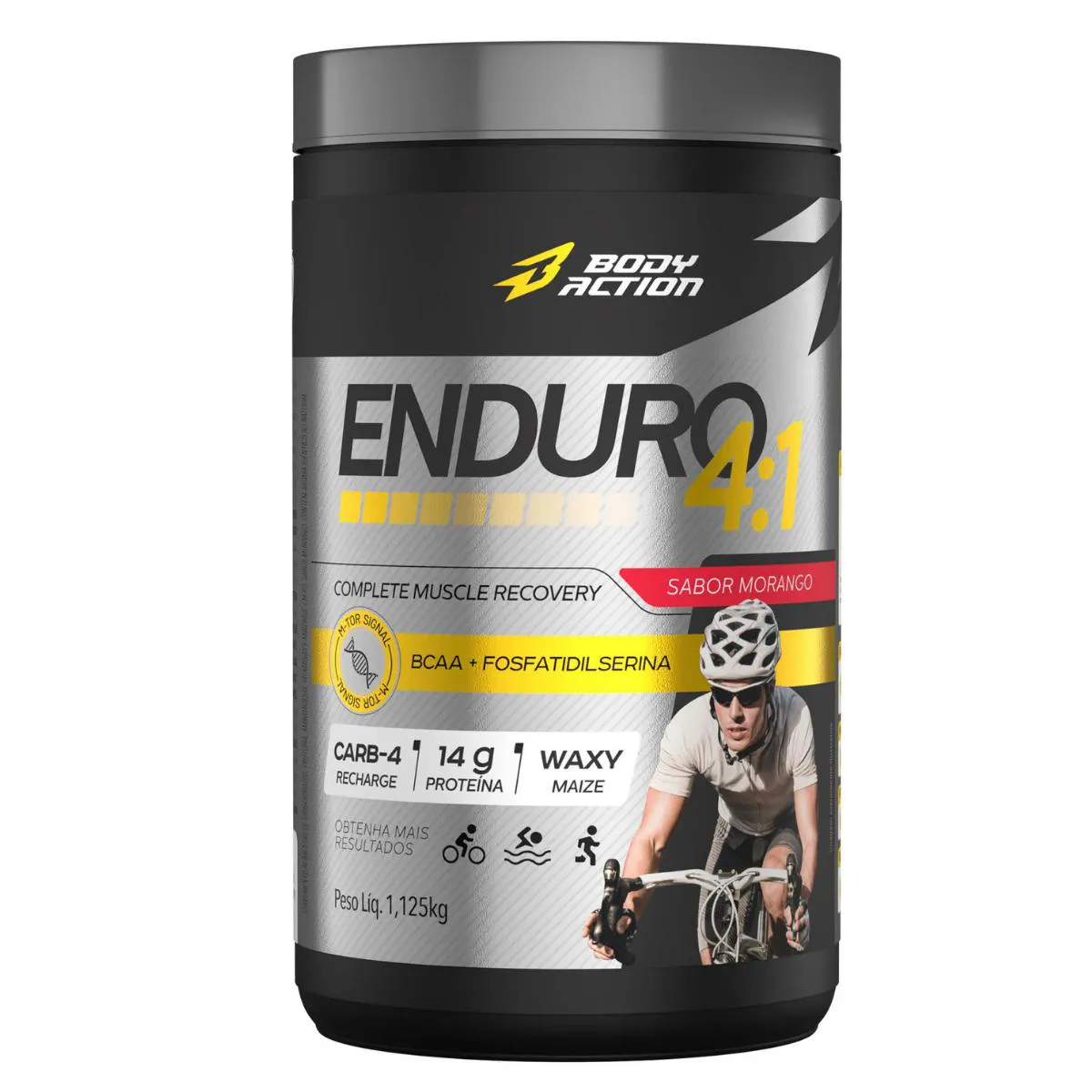 Pós Treino Enduro 4:1 Body Action Morango 1,125Kg