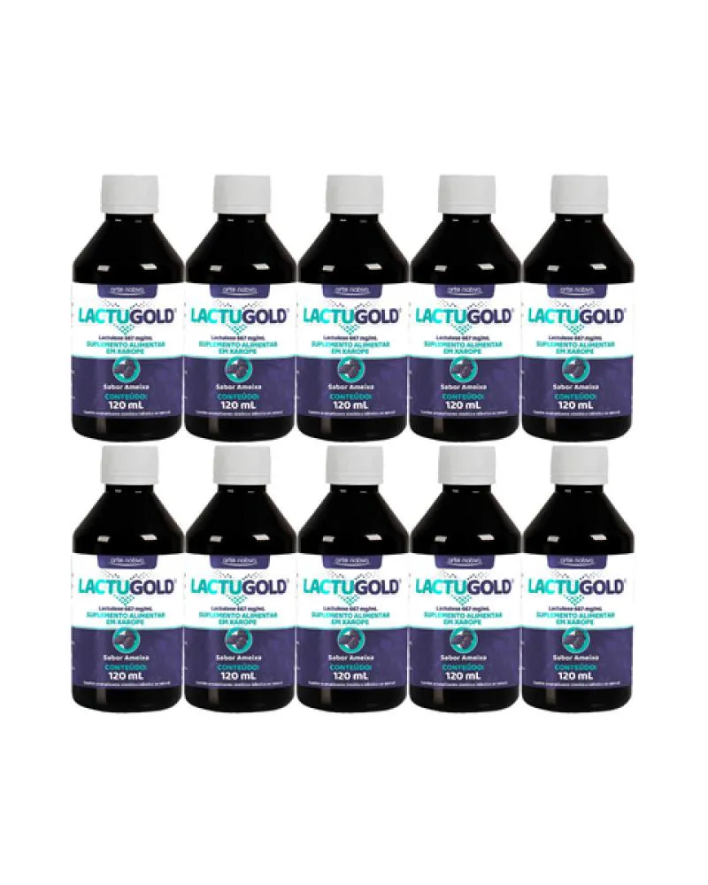Kit 10 Unidades Lactugold Lactulose Sabor Ameixa 120ml Arte Nativa