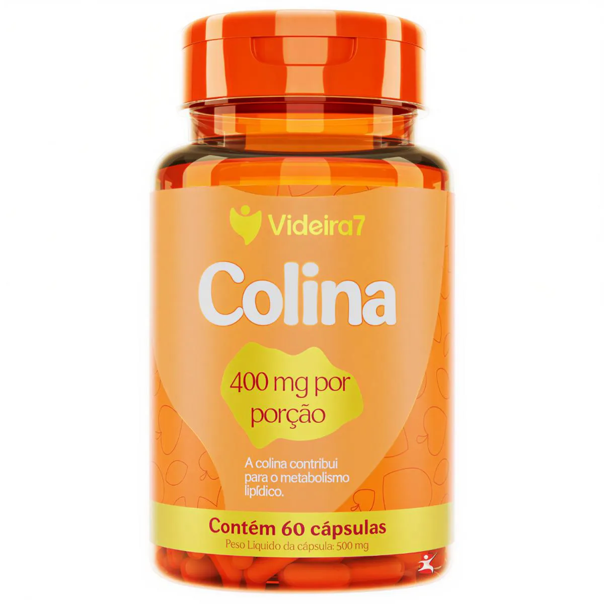 Colina 400Mg na Porção 60 Capsulas - Videira 7