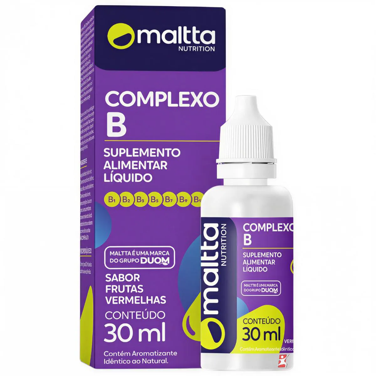 Complexo B 7 Vitaminas Gotas 30Ml Frutas Vermelhas – Maltta Nutrition