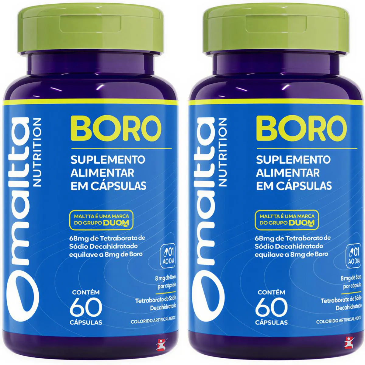 Kit 2 Boro Concentrado 8Mg na Porção Saúde do Homem Total 120 Cápsulas - Maltta Nutrition