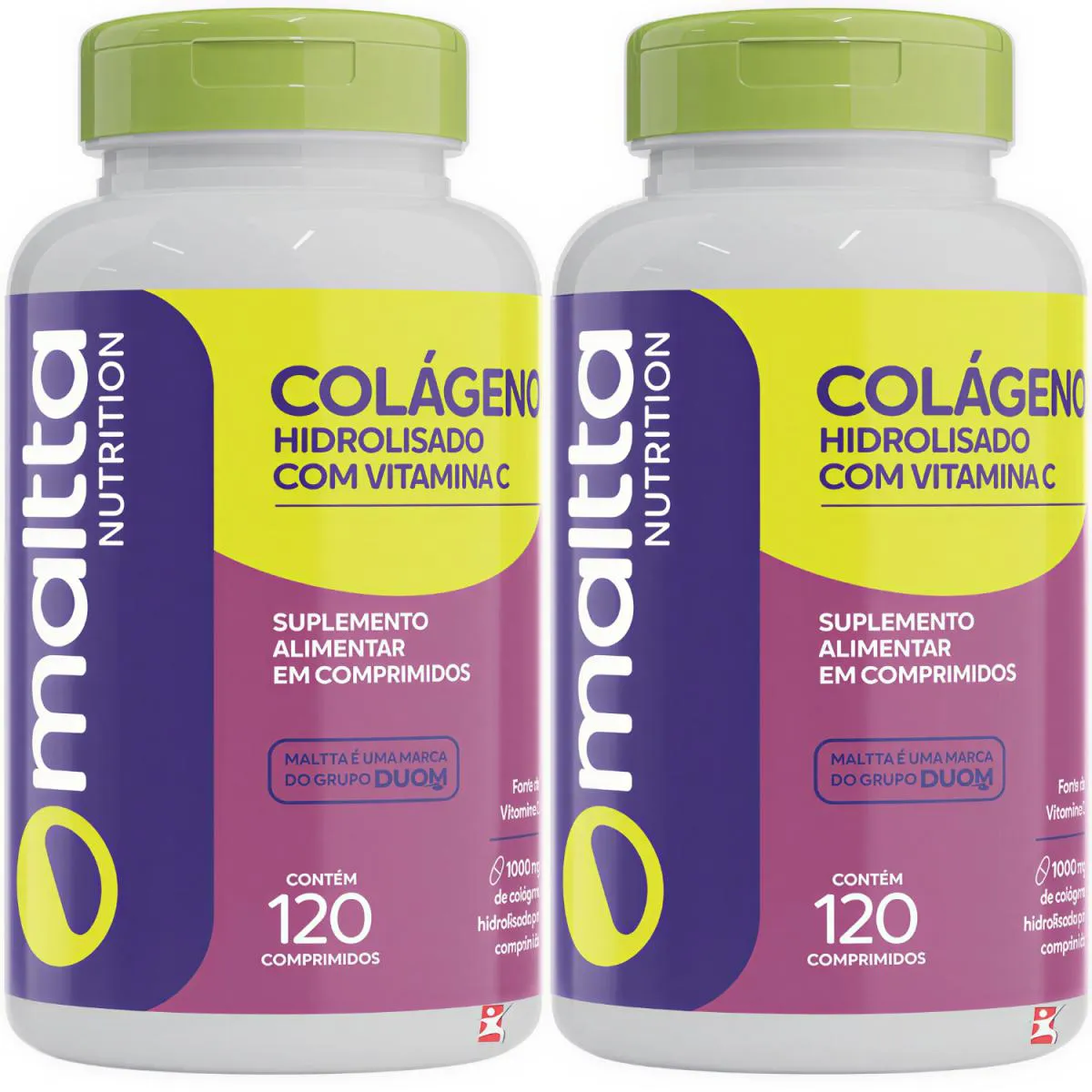 Kit 2 Colágeno Hidrolisado + Vitamina C Concentrado Total 240 Comprimidos - Maltta Nutrition