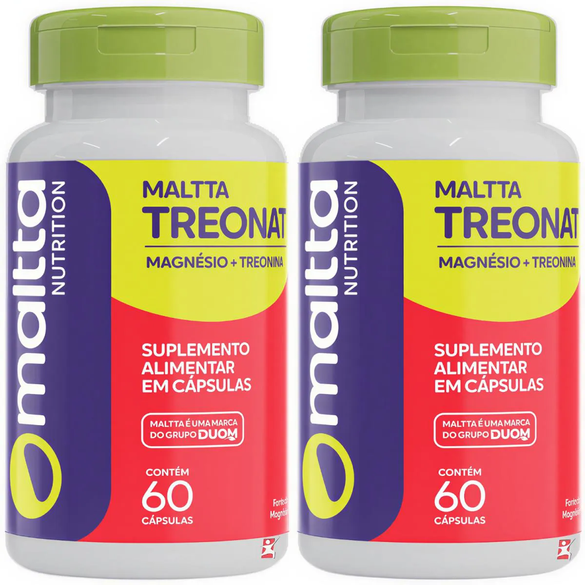 Kit 2 Maltta Treonat Memória - Magnésio + Treonina Total 120 Cápsulas - Maltta Nutrition