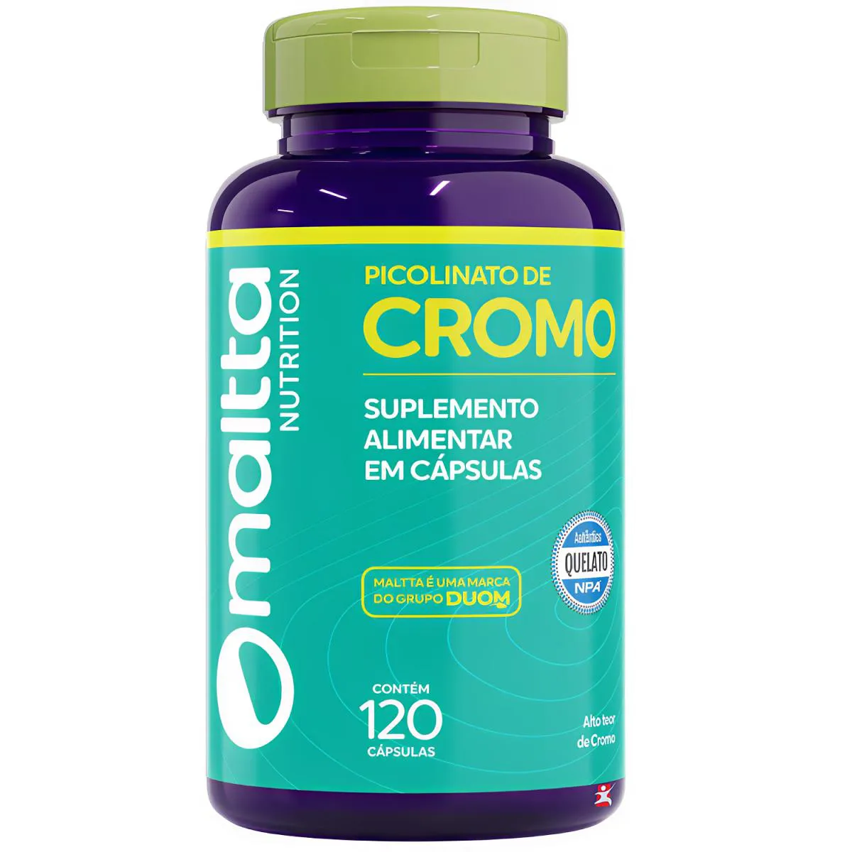 Picolinato de Cromo Super Concentrado Apenas 1 Cápsula ao Dia 120 Cápsulas - Maltta Nutrition