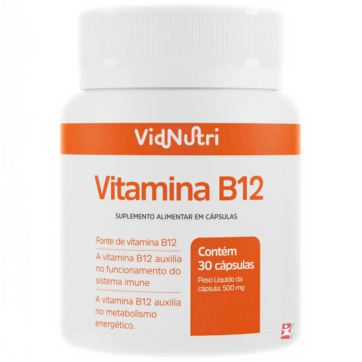 Vitamina B12 Cianocobalamina 1 ao Dia 30 Capsulas - Vidnutri
