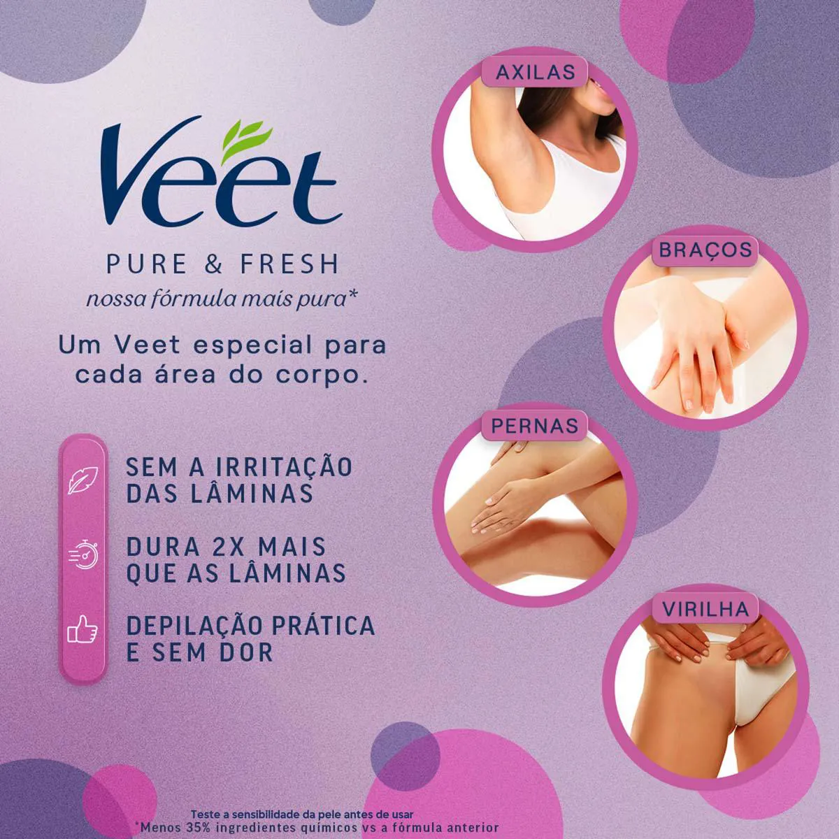 Creme Depilatório Veet Pure & Fresh Pele Sensível 200ml