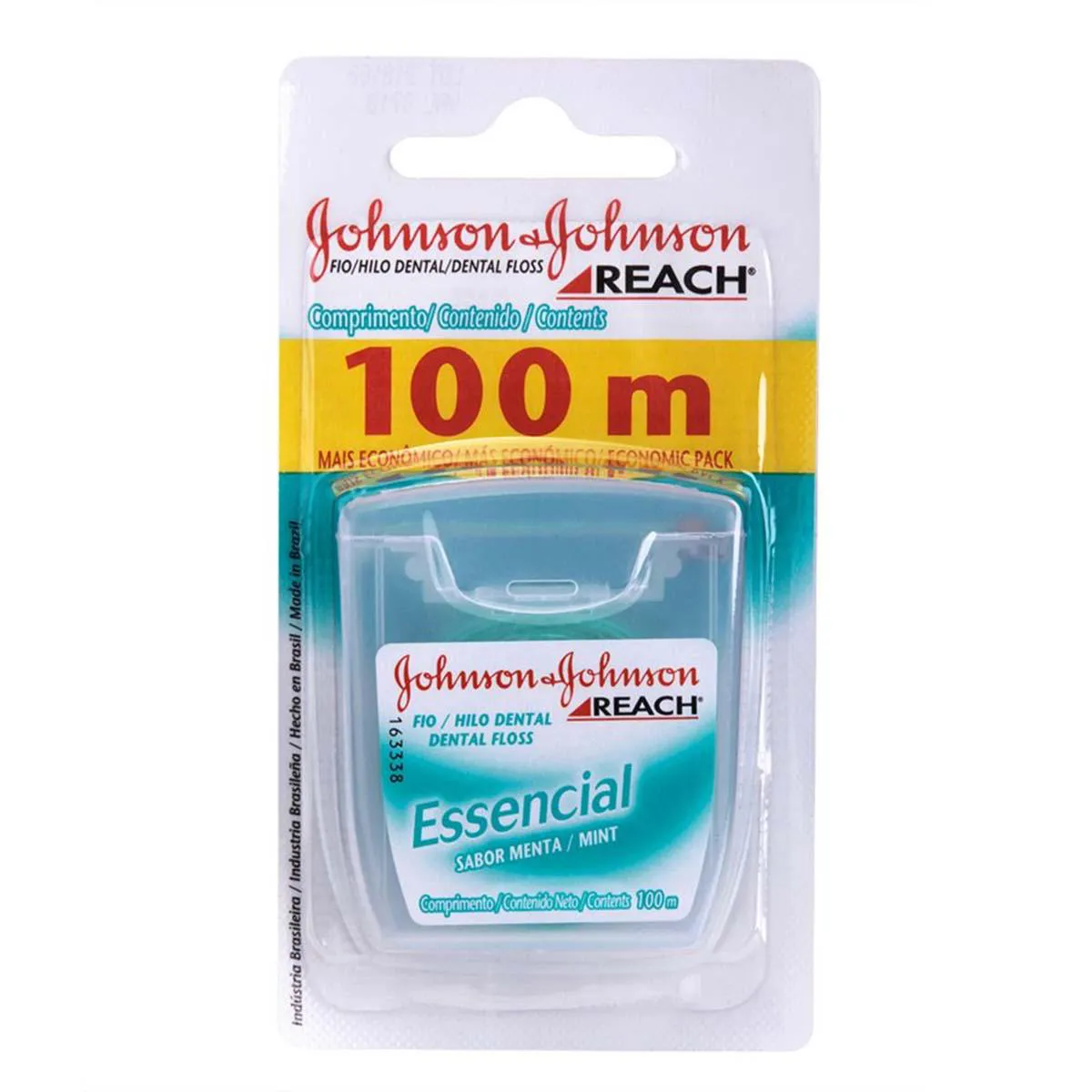Fio Dental Johnson's Reach Essencial Sabor Menta 100 metros