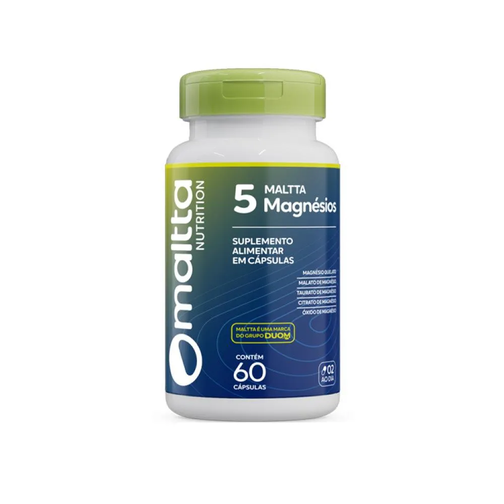 Nutrition 5 Magnésios - 60 Caps - Maltta