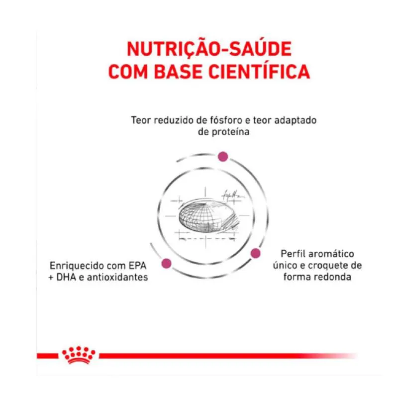 Ração Royal Canin Dieta Veterinária Renal para Gatos com Doenças Renais 4Kg