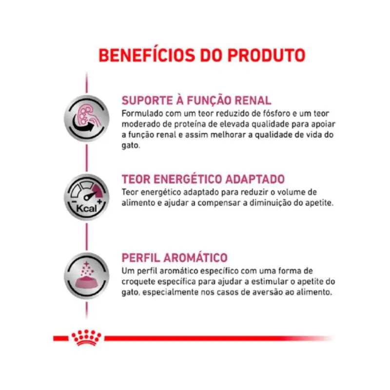 Ração Royal Canin Dieta Veterinária Renal para Gatos com Doenças Renais 1,5Kg