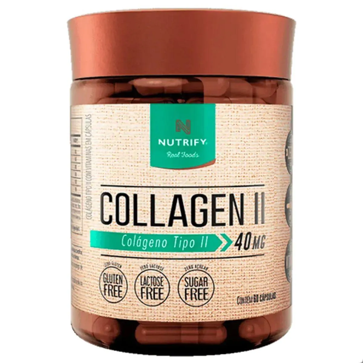 Collagen Ii 40Mg 60 Capsulas Nutrify SEM Sabor