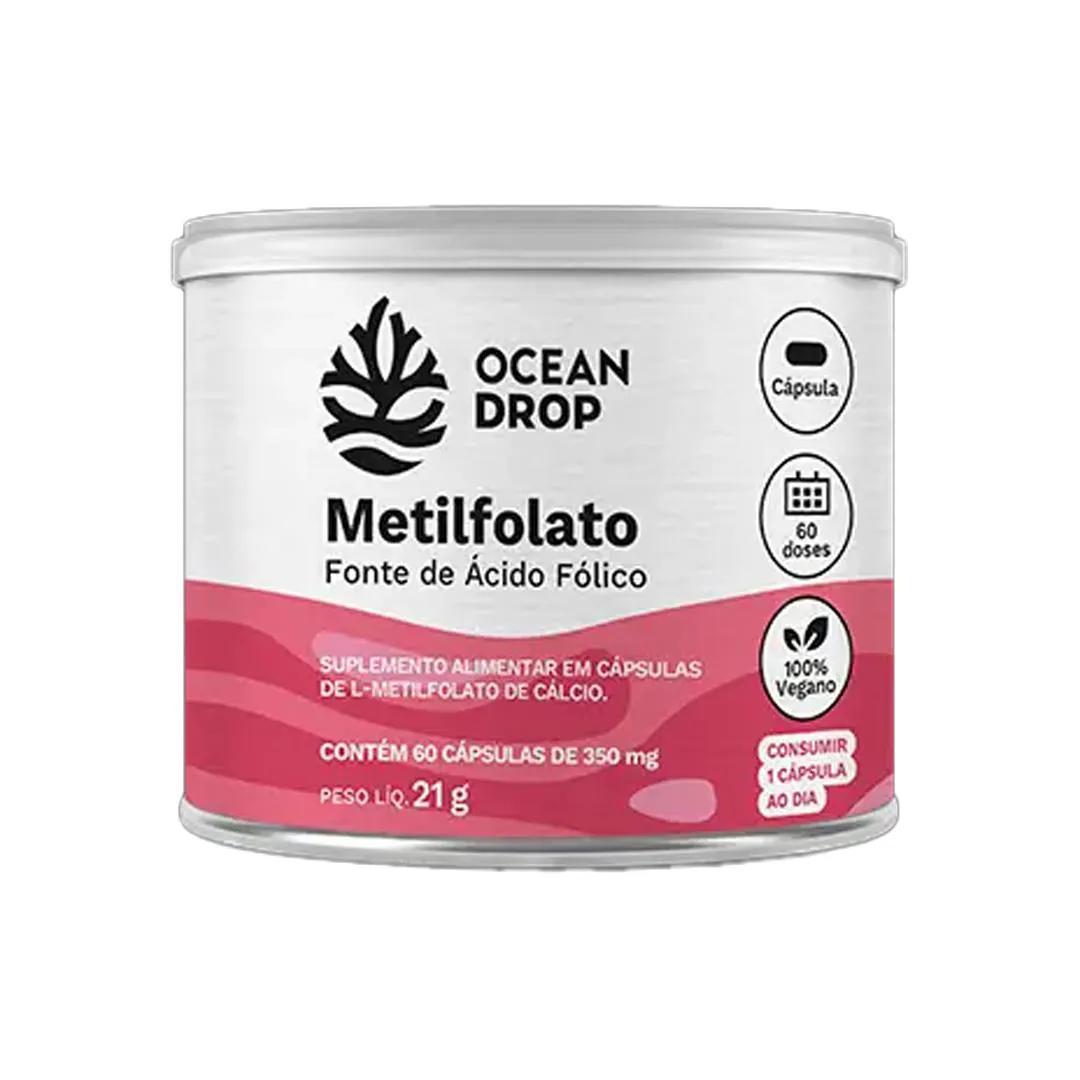 Metilfolato Acido Folico 350Mg - 60 Caps - Ocean Drop