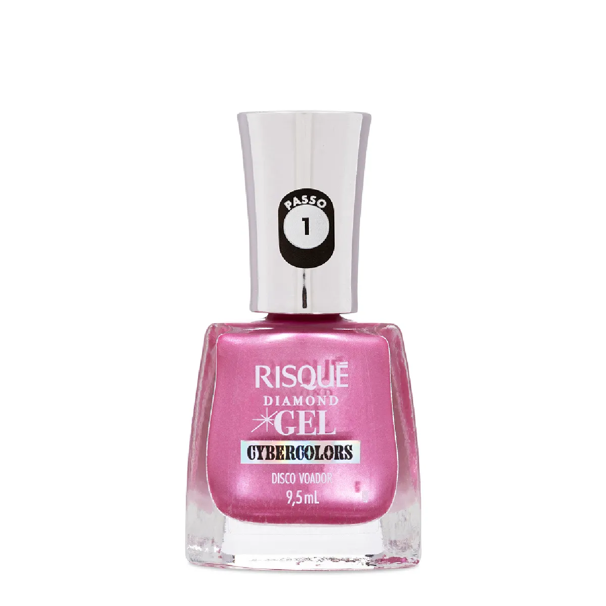 Esmalte Gel Risqué Diamond Cybercolors Metalizado 9,5ml - Disco Voador