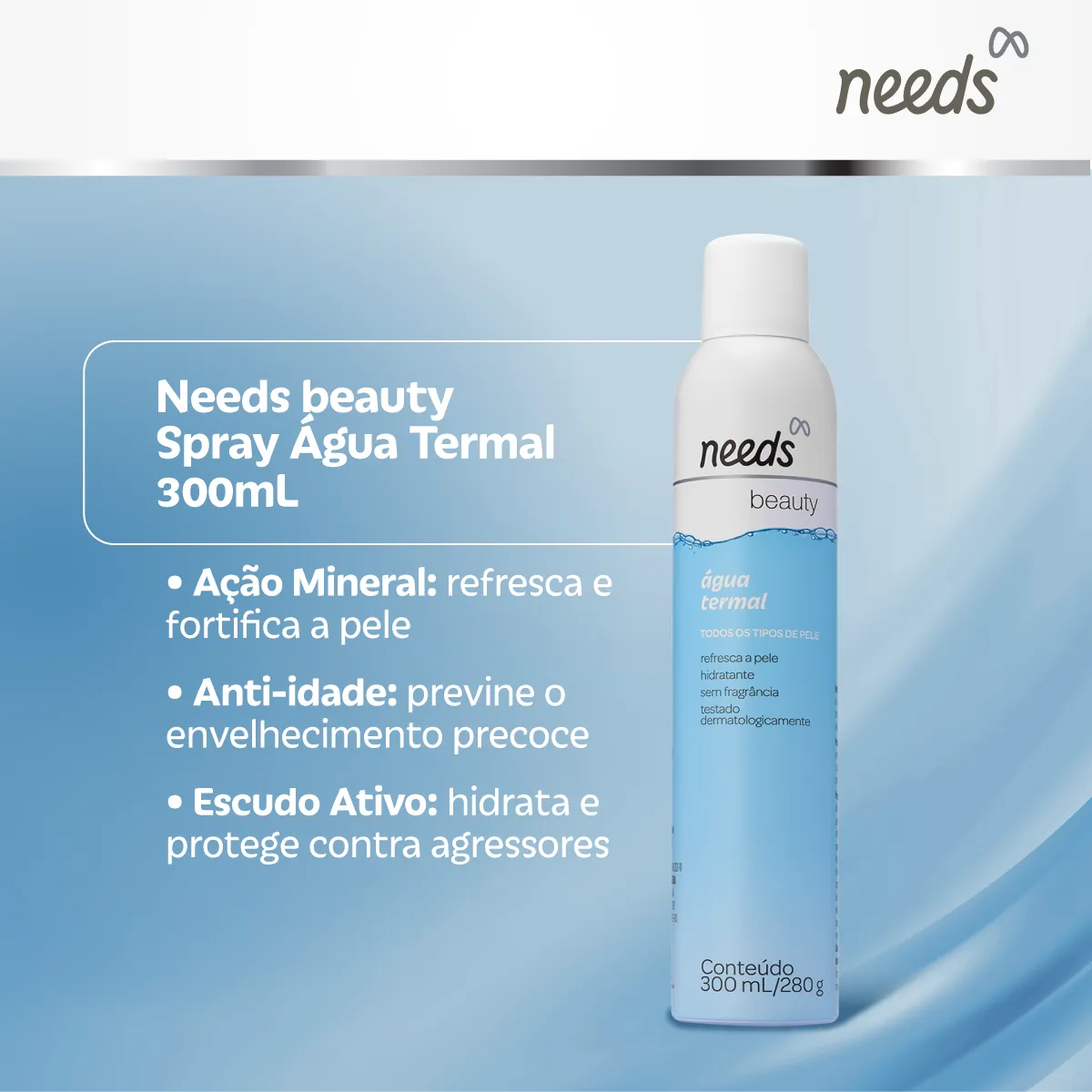 Água Termal Needs Beauty Spray 300ml