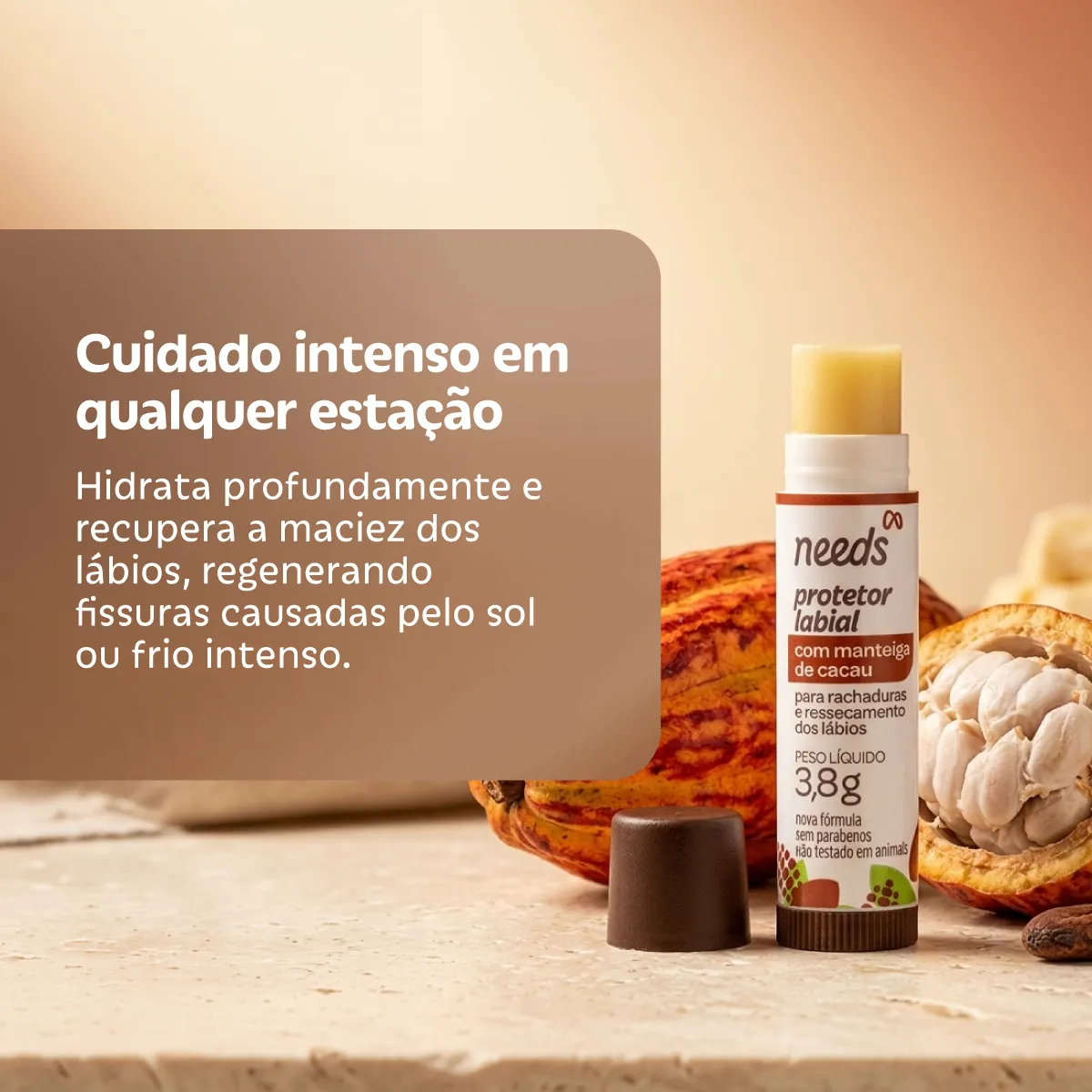 Protetor Labial Hidratante Needs Manteiga de Cacau 3,8g