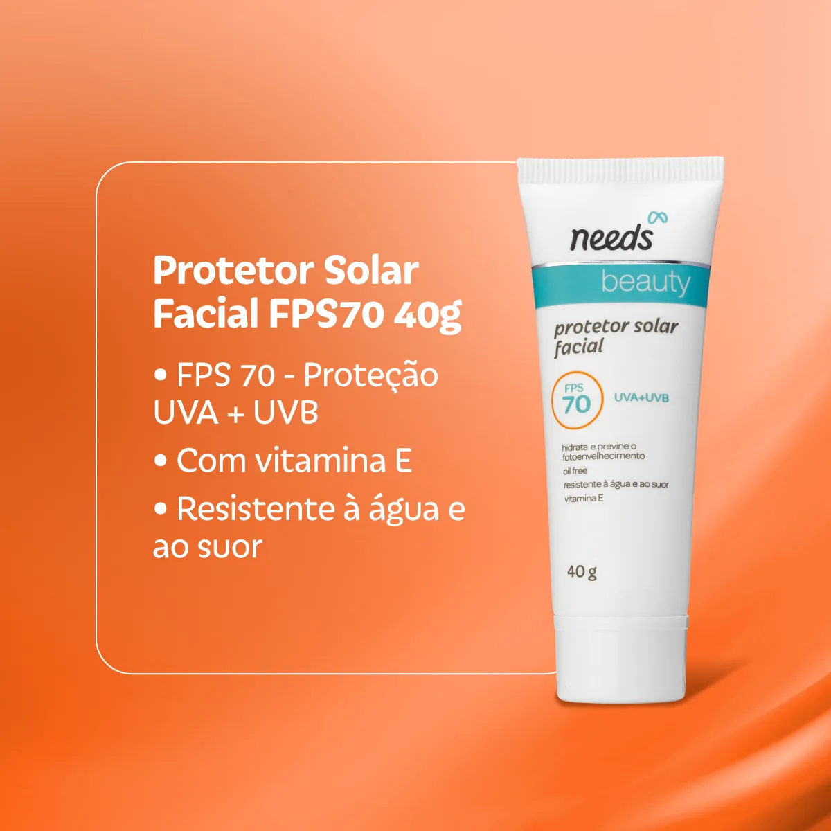 Kit Protetor Solar Needs Facial FPS 70 40g + Corporal FPS 50 Aerossol 200ml