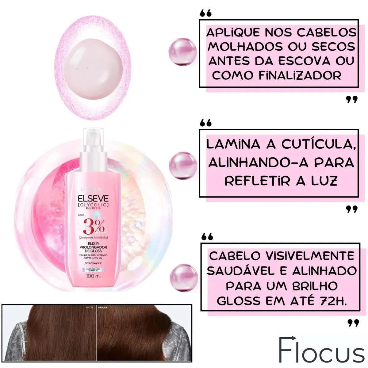 Elseve Sérum Capilar Prolongador de Gloss Glycoli 100Ml