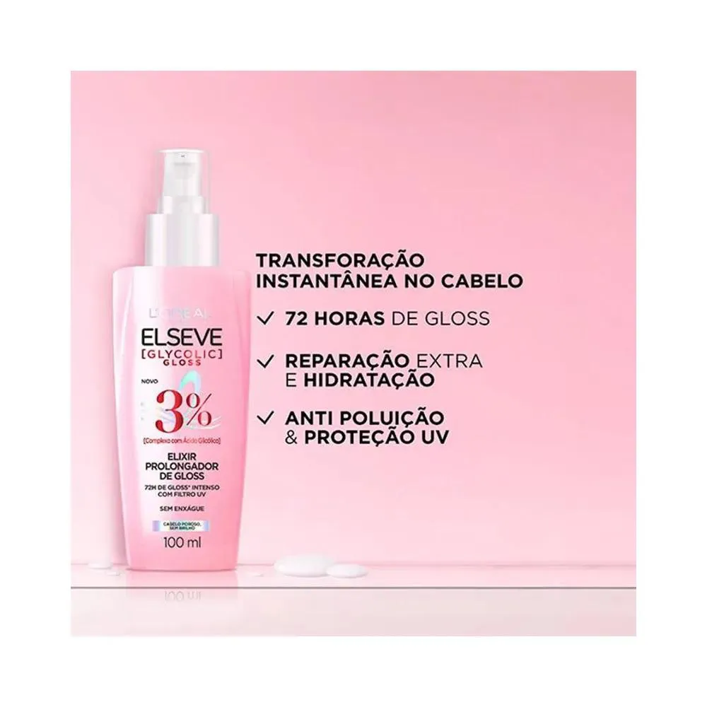 Elseve Sérum Capilar Prolongador de Gloss Glycoli 100Ml