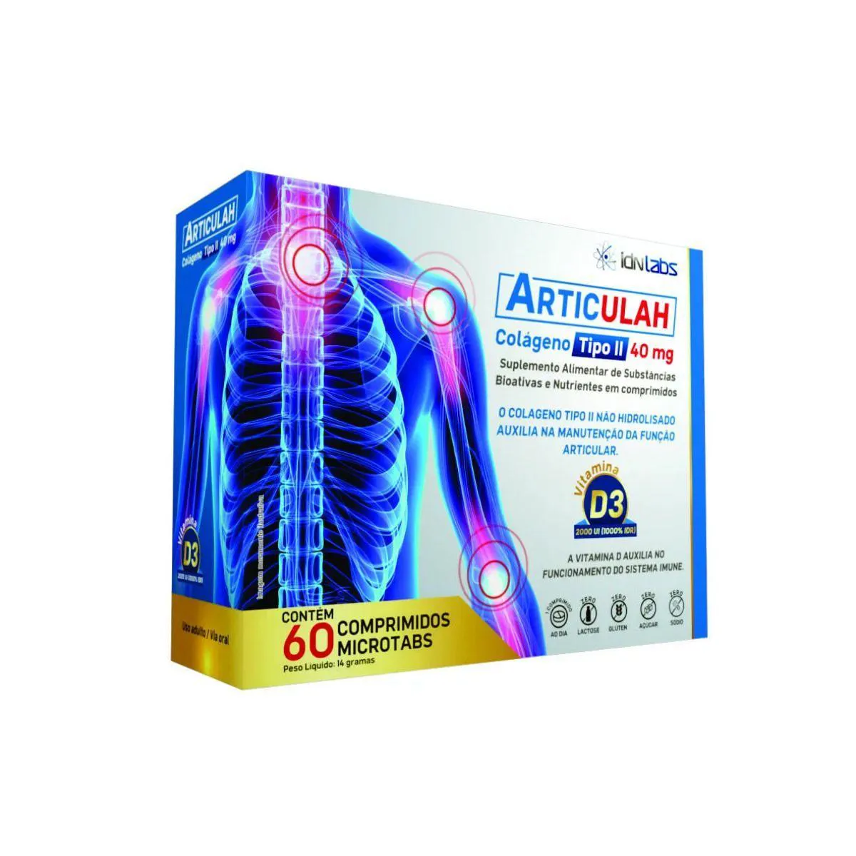 Articulah Colágeno Tipo Ii - 60 Comprimidos - Idn Labs