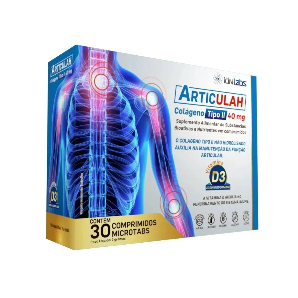 Articulah Colágeno Tipo Ii - 30 Comprimidos - Idn Labs