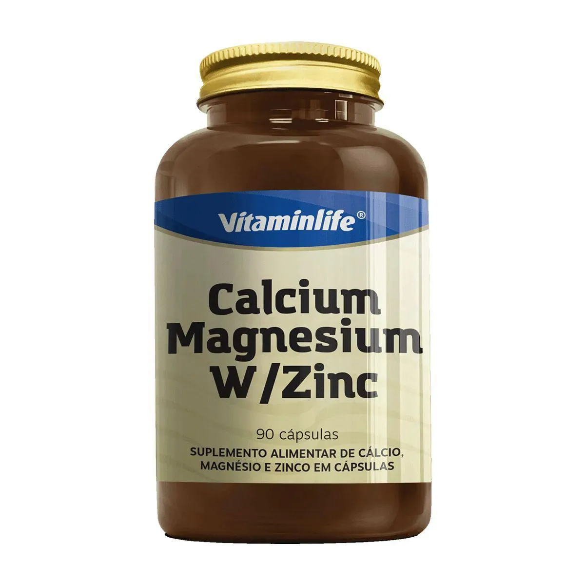 Calcium, Magnesium W/Zinc - 90 Cápsulas - Vitaminlife