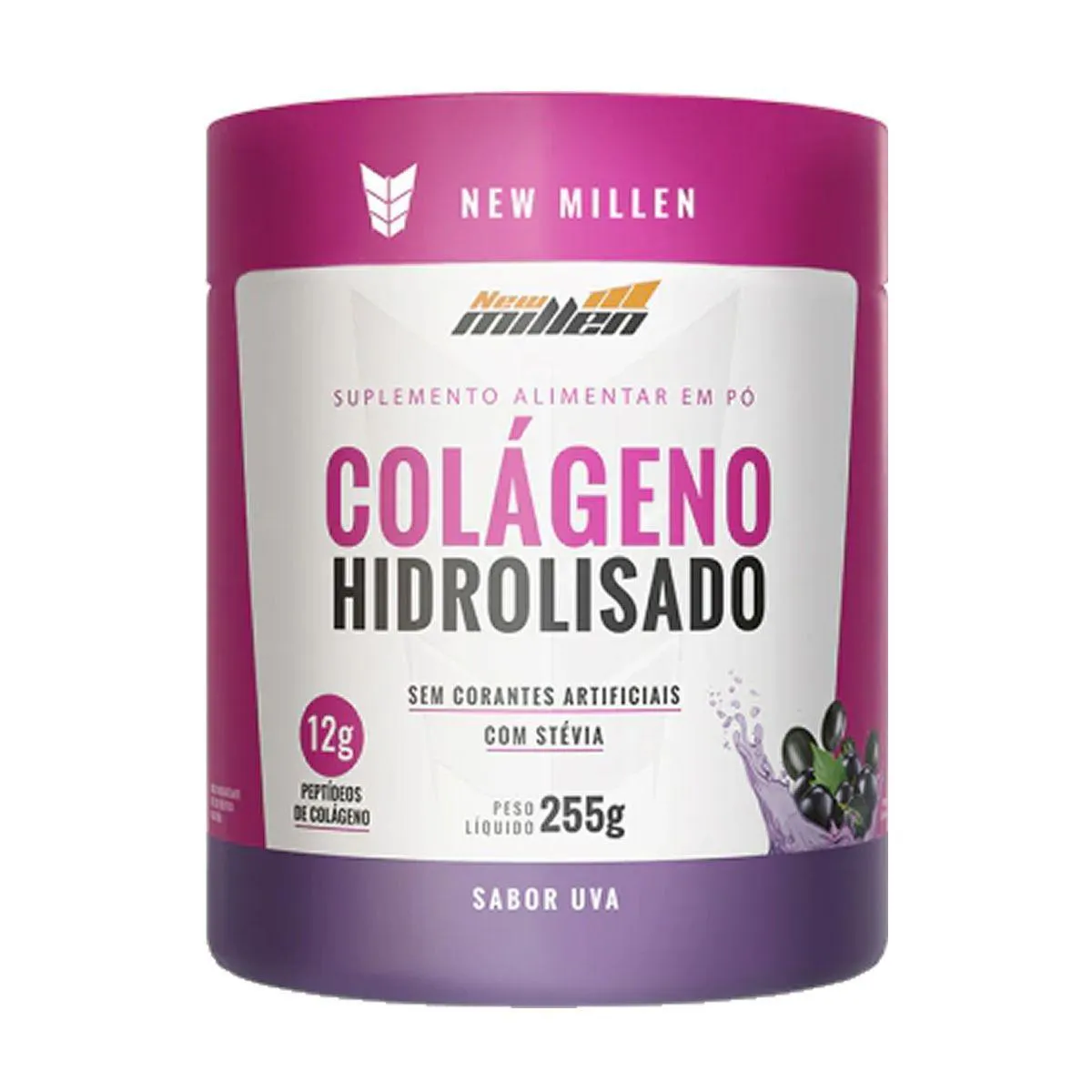 Colágeno Hidrolisado - 255G Uva - New Millen