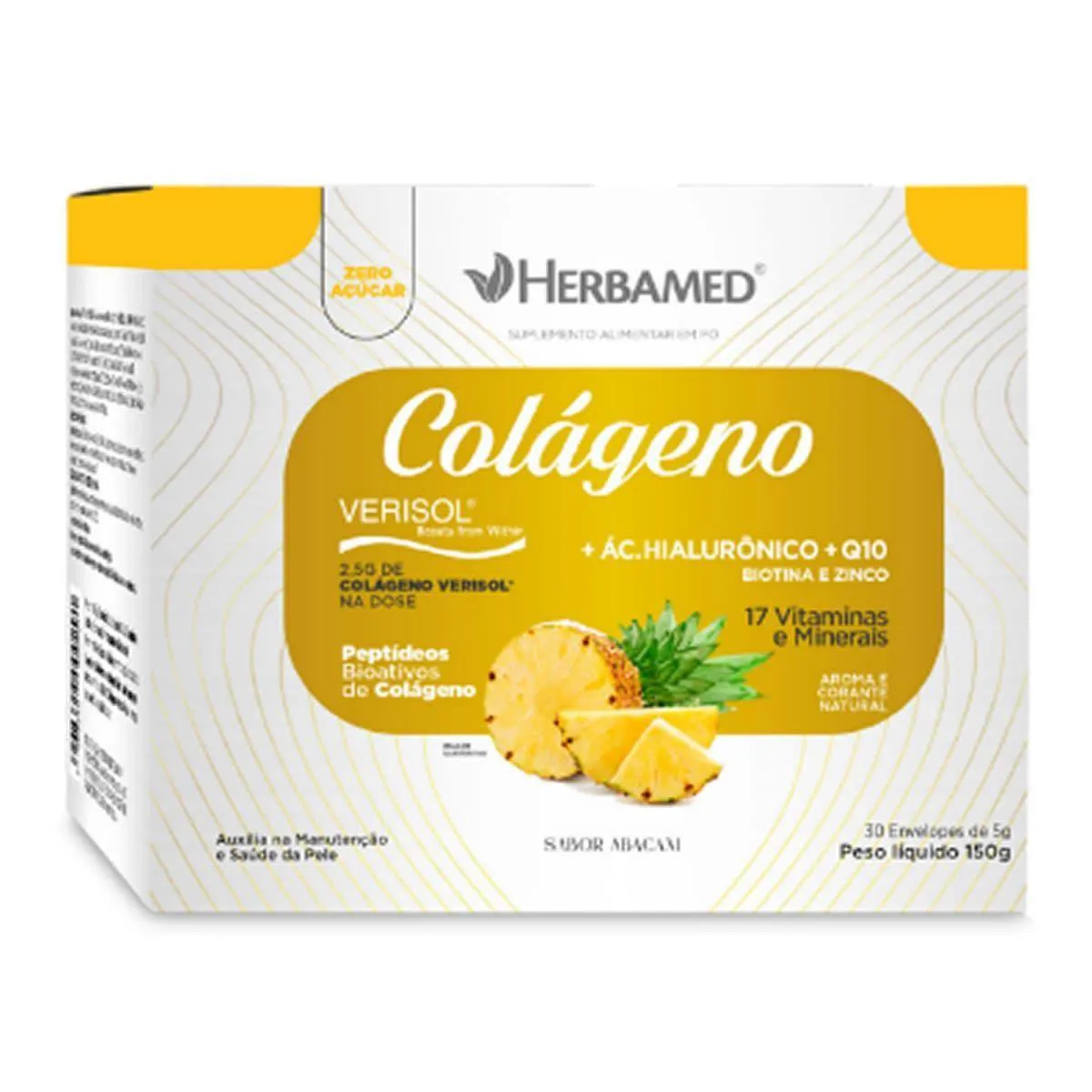 Colágeno Verisol - 30 Sachês 5G Abacaxi - Herbamed