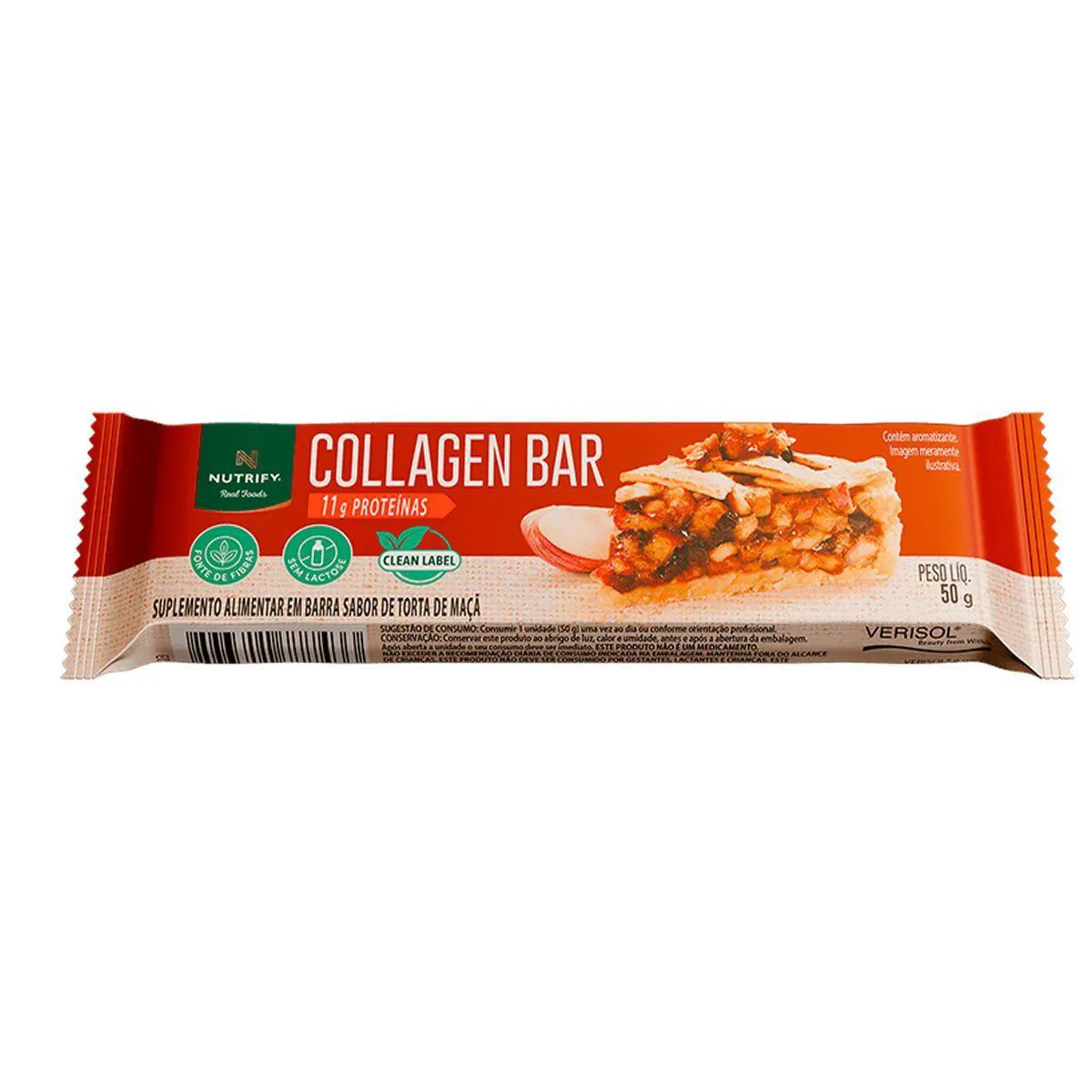 Collagen Bar - 50G Torta de Maçã - Nutrify