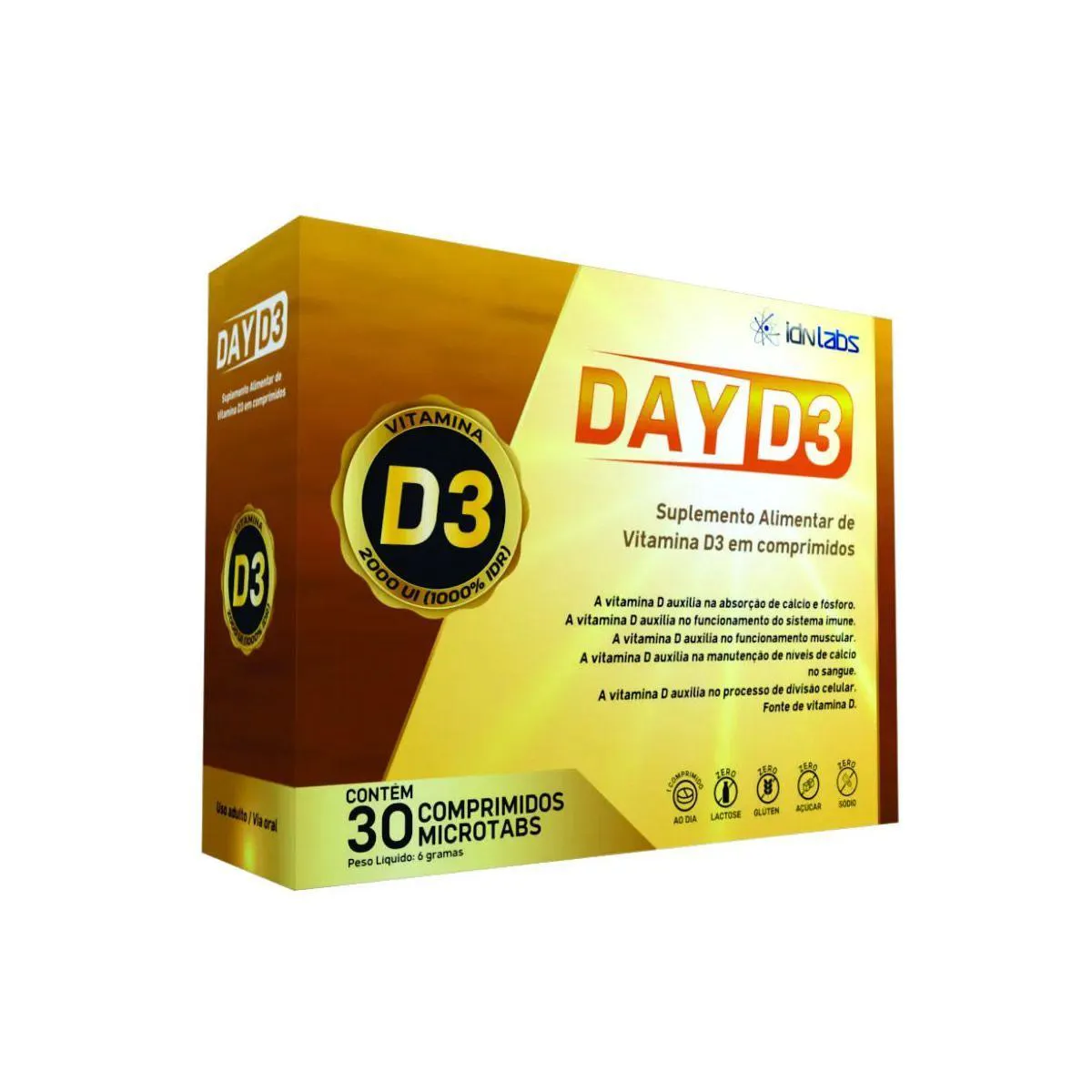 Day D3 - 30 Comprimidos Microtabs - Idn Labs