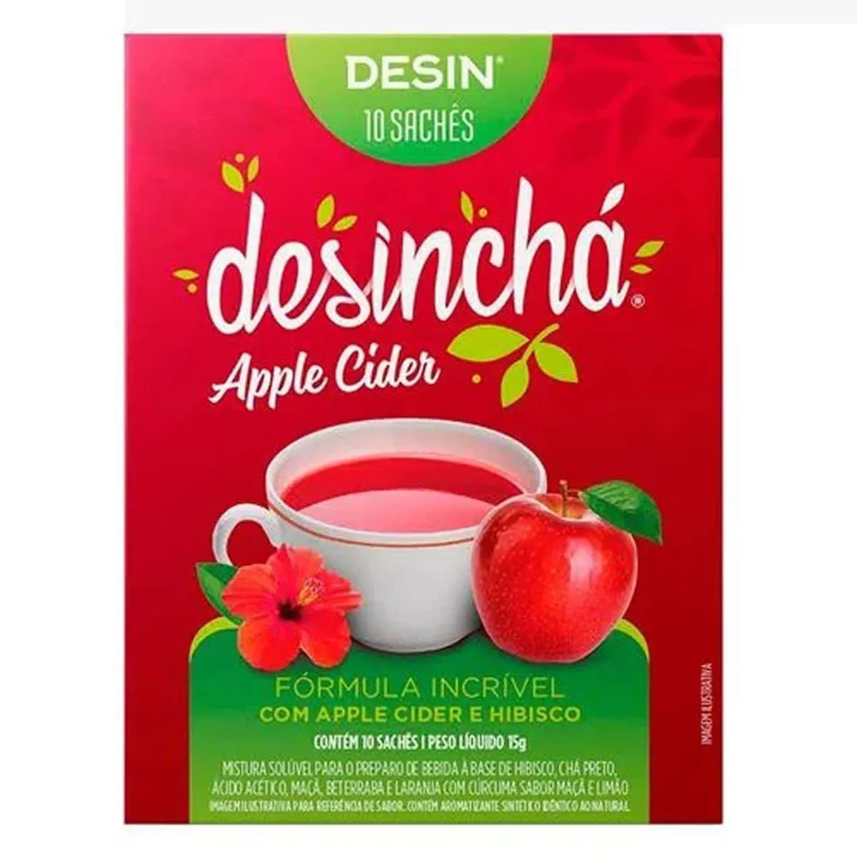 Desin Apple Cider - 10 Sachês - Desinchá