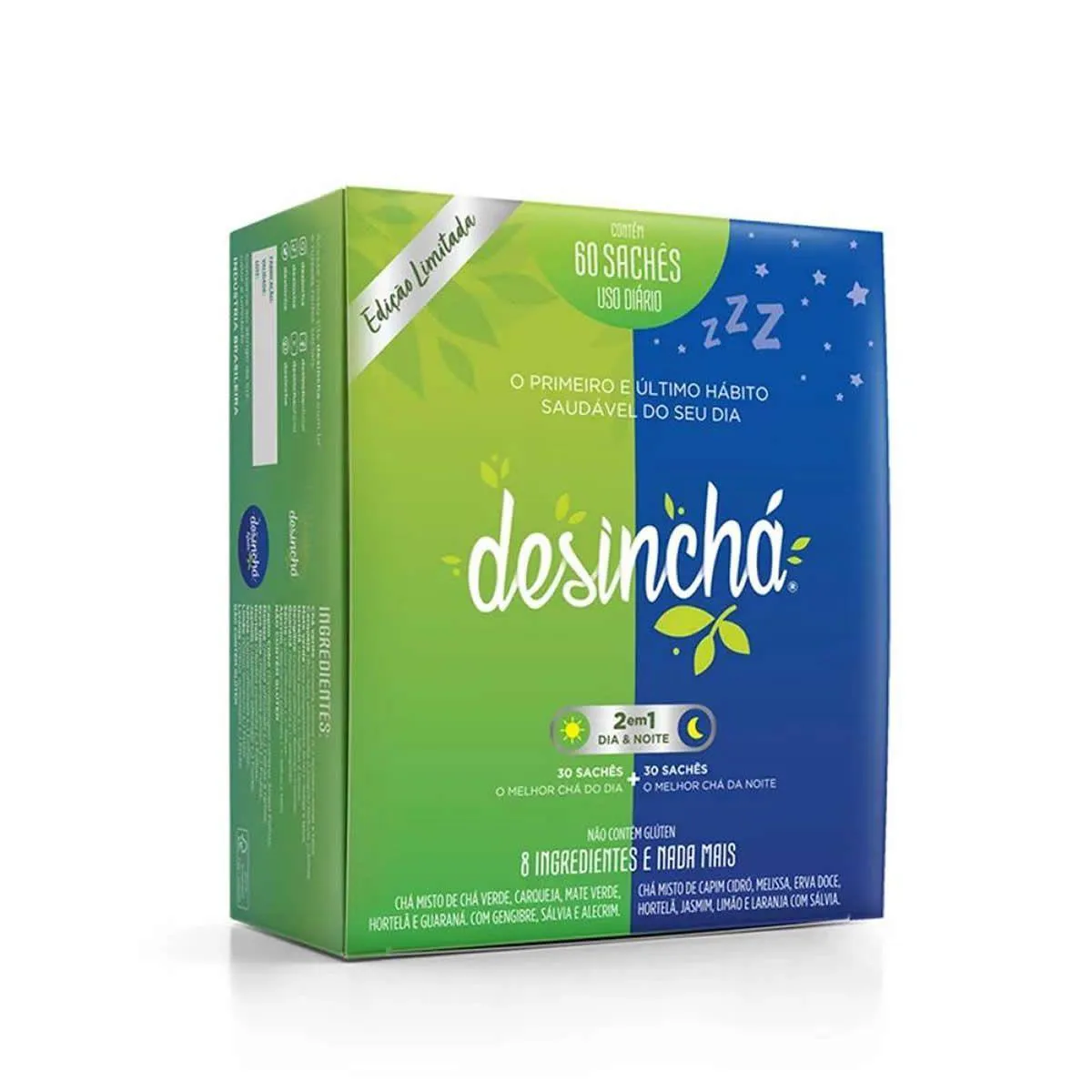 Desinchá Misto - 30 Sachês Dia + 30 Sachês Noite - Desinchá